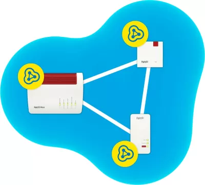 Repeater AVM FRITZ! 1200 AX, 3000 Mbit/s, Wi-Fi 6, i bardhë