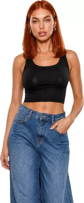 Crop top për femra I am BASIC 1947, i zi [Madhësia: M]