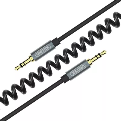 Kabllo audio AUX Unitek Y-C922ABK Jack 3.5mm–Jack 3.5mm 1.5m e zezë
