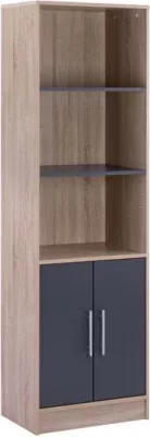 Raft librash melamine, ngjyrë sonama-gri, FH2027.04, 60x30x180