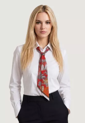 Fular për femra I am Foulard Floreale, i kuq