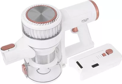 Fshesë me korrent pa kabllo Adler AD 7079, 0.4L, 2200 mAh, E bardhë