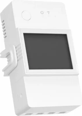 Switch smart Wi‑Fi SONOFF POWR316D, matës energjie 16A me LCD, AC 100-240V, 1 copë, i bardhë