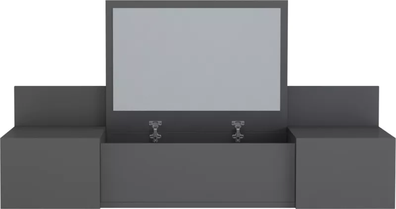 Tavolinë për grim e varur në mur, LINDE, FH8960.12, melaminë, ngjyrë antracit, 100x39x33H cm