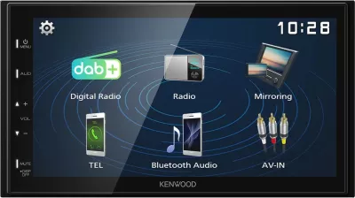 Radio makine Kenwood DMX129DAB, Bluetooth, DAB+, USB, Ekran 6.8 inç, e zezë