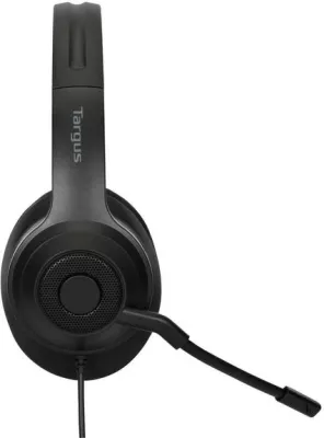 Kufje me tela Targus Wired Stereo Headset, USB, mikrofon boom, e zezë