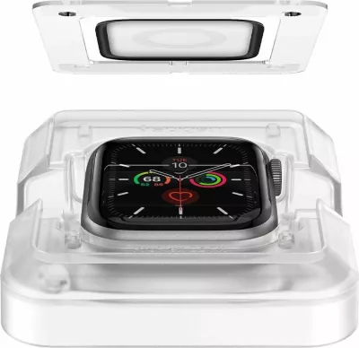 Mbrojtës ekrani Spigen ProFlex EZ Fit Hybrid Glass për Apple Watch 4/5/6/SE 44mm, 2 copë, Zi