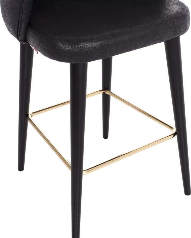 Karrige për bar profesionale FH9281.14, lloj NUBUCK, dru i zi, 50x62x108,5H cm
