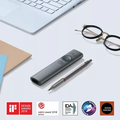 Telekomandë prezantimi Logitech Spotlight 910-004861 30 m Bluetooth/2.4 GHz me kasë, argjendtë