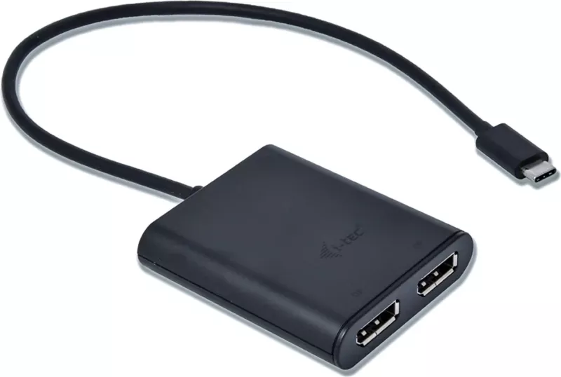 Adapter i-tec USB-C, 2x DisplayPort, 4K Ultra HD, i zi
