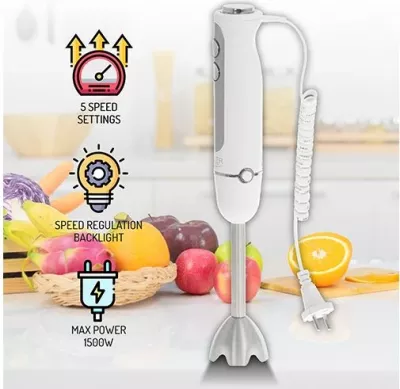Blender dore ADLER AD4625W 850W/1500W 5 shpejtësi, turbo, çelik inox, bardhë