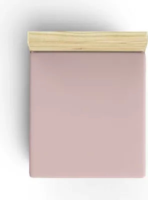 Çarçaf i shtrënguar për krevat dopio i vogël, ngjyrë dusty rose, L'essentiel