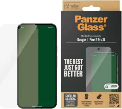Mbrojtës ekrani PanzerGlass Ultra-Wide Fit për Google Pixel 9 Pro XL, Transparent