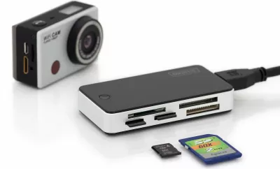 Lexues kartelash Digitus All-in-one, USB 3.2 Gen 1, 1m, zi/bardhë