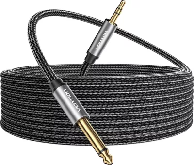 Kabllo audio Vention BCYHF, mini jack 3.5mm në jack 6.35mm, 1m, e zezë