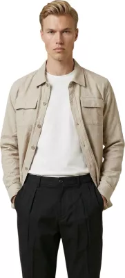 Këmishë overshirt për meshkuj Gianni Lupo GL1013TB, bezhë [Madhësia: XL]