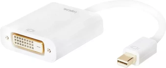 Adaptori LogiLink miniDisplayPort në DVI, i bardhë
