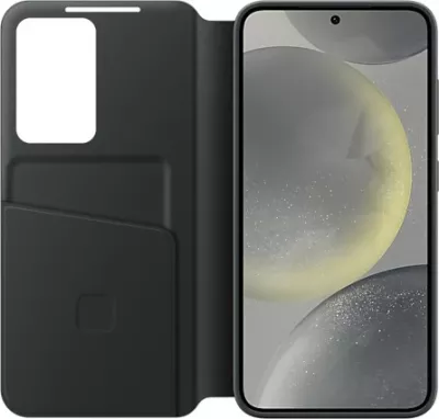 Mbështjellës Samsung Smart View Wallet Case për Galaxy S24, i zi