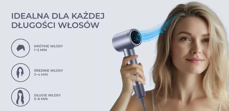 Tharëse flokësh Havit HD202-EU, Blu