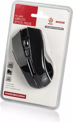 Maus Modecom MC-WRM1 (M-MC-WRM1-100) 1600 DPI wireless, e zezë