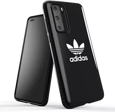 Mbështjellës Adidas OR SnapCase Trefoil për Huawei P40, i zi