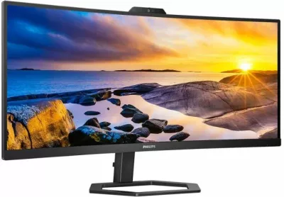 Monitor PHILIPS 34E1C5600HE 34\" VA WQHD 100Hz, USB-C PD 65W, curved 1500R, webcam 5MP