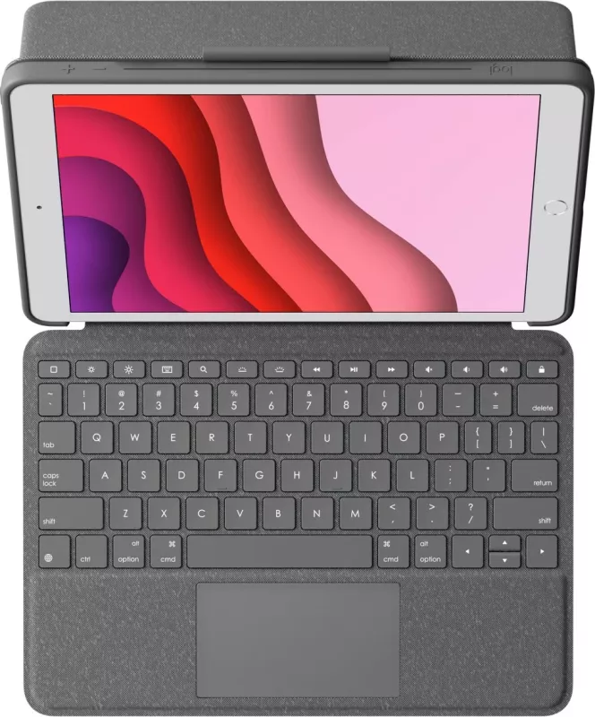 Tastierë Logitech Combo Touch, QWERTZ, Swiss, Touchpad, iPad 7, Graphite thumbnail 2