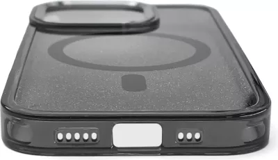Mbështjellës Hurtel Glitter Case MagSafe për iPhone 16 Pro Max, i zi me shkëlqim