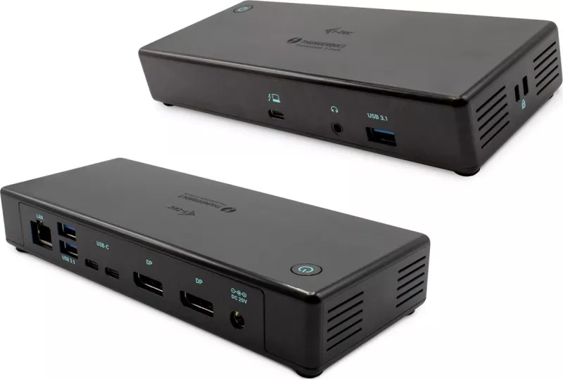 Docking station I-Tec Thunderbolt 3/USB-C Dual DisplayPort 4K, 85W, e zezë
