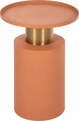 Tavolinë anësore PUNJAB FH4240.08 metalike, ngjyrë portokalli-ari/bronz Φ30.5x42H cm