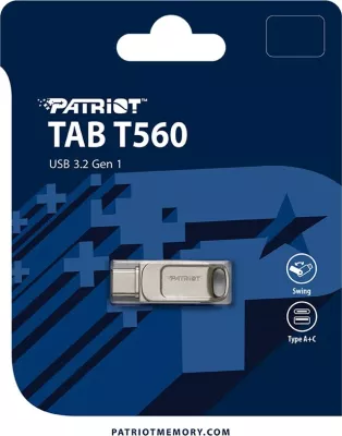 Flash drive Patriot Tab T560, 256GB, Dual USB, Argjend