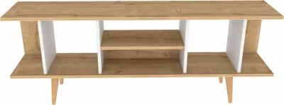 Komodinë TV Skye Decor, ngjyrë safir dhe e bardhë