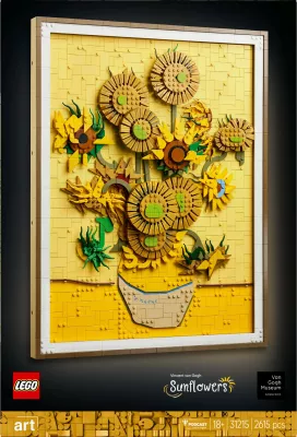 Set ndërtimi LEGO Art 31215 Vincent van Gogh Sunflowers, shumëngjyrësh