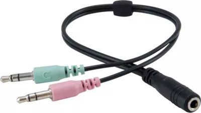 Kufje Conceptronic Headset Klinke Mikro, 2.0m, e zezë