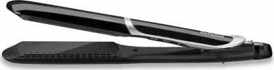 Piastrë flokësh BaByliss ST397E, pllaka të gjera 35 mm, 235°C, jonizim, 6 nivele temperature, e zezë, set me krehër të heqshëm dhe mbështetëse termike