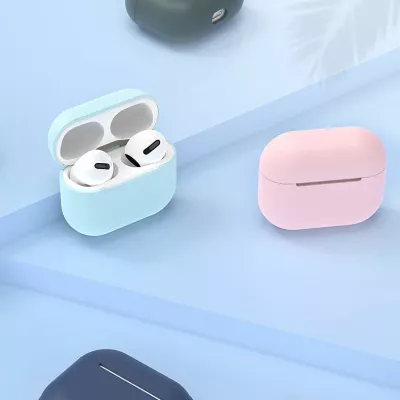 Mbështjellës Hurtel për AirPods 1/2, silikon i butë, i bardhë