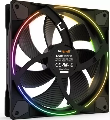 Ventilator kase PC be quiet! Light Wings BL078 140mm PWM ARGB me hub, set 3 copë, i zi