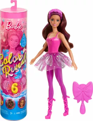 Kukull Barbie Mattel Color Reveal Ballet Series HRK17, set me aksesorë (6 surpriza)