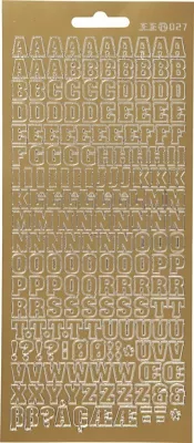 Stikerë shkronja Focus Focus Stickers Gold Letters Design 3 100 x 230 mm, ari, 1 fletë