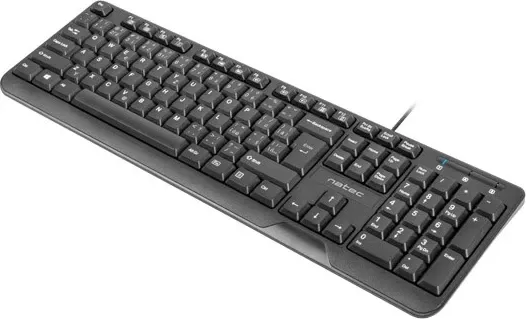 Tastierë Natec TROUT SLIM, USB, 104 taste, e zezë