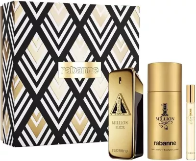 Set parfum dhe deodorant për meshkuj Paco Rabanne 1 Million Elixir, 100ml + 150ml + 10ml