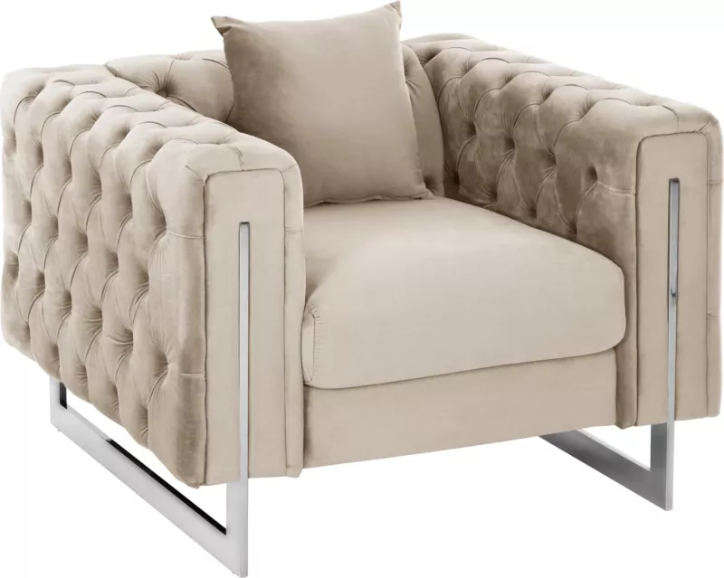 Fotelje Chesterfield krem, FH3261.02, 99x86.5x77H cm