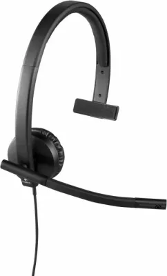 Kufje Logitech H570e (981-000571), mono, USB, me mikrofon, zi