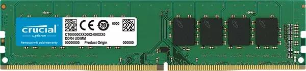 RAM Memorje Crucial CT8G4DFRA32A 8GB DDR4-3200 UDIMM PC4-25600 CL22 1.2V, 1 modul, e gjelbër
