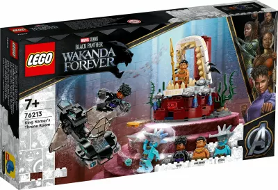 Set ndërtimi LEGO Marvel Avengers King Namor’s Throne Room, 355 pjesë, shumëngjyrësh