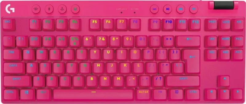 Tastierë Logitech G Pro X TKL Lightspeed, rozë