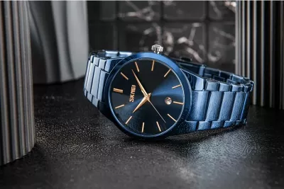 Orë dore për meshkuj Skmei, navy blue