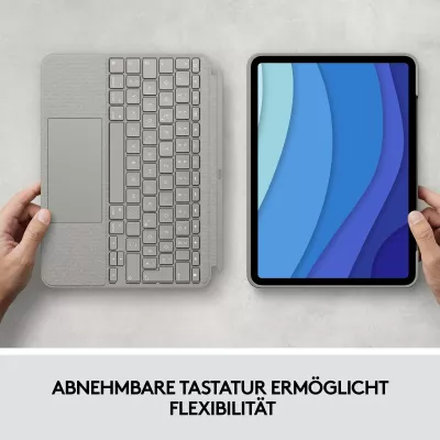 Tastierë me trackpad Logitech Combo Touch për iPad Pro 11-inch, Sand