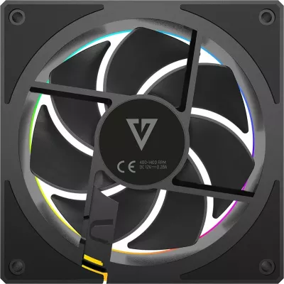 Ventilator kasë Modecom Volcano Loop 120 ARGB 120mm PWM 4-pin, i zi, 1 copë