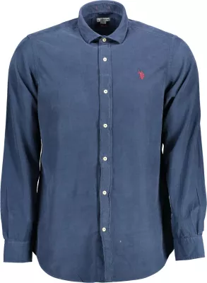 Këmishë për meshkuj U.S. POLO me mëngë të gjata, kaltër [Madhësia: XL]